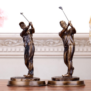欢畅创意家居饰品高尔夫摆件摆设欧式人物雕塑树脂雕像工艺品M14