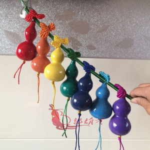 七彩色葫芦挂件儿童玩具葫芦娃环保彩绘无气味高度10-12厘米