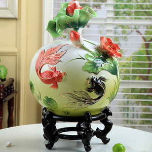 陶瓷花瓶创意台面花插结婚礼物现代客厅装饰品瓷器大号工艺品摆件